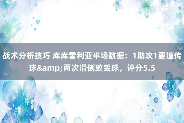 战术分析技巧 库库雷利亚半场数据：1助攻1要道传球&两次滑倒致丢球，评分5.5