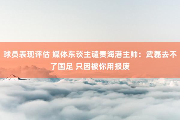 球员表现评估 媒体东谈主谴责海港主帅：武磊去不了国足 只因被你用报废